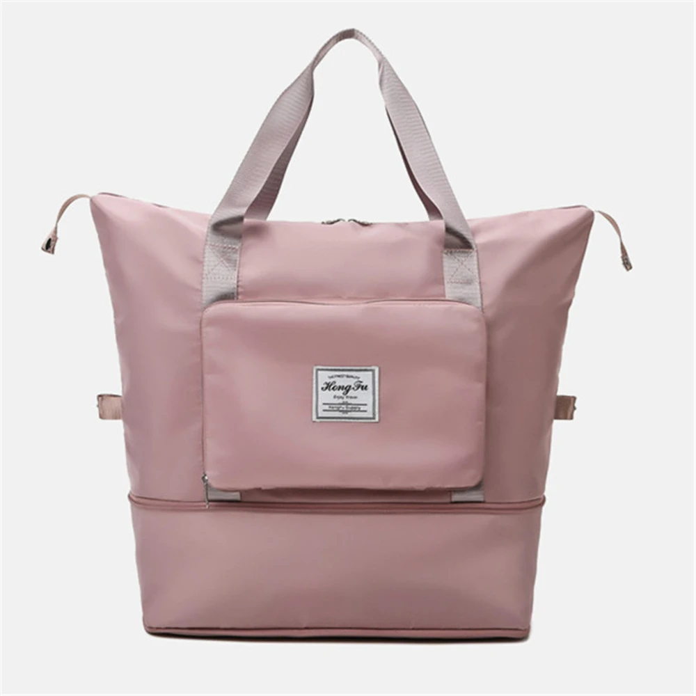 

Большая вместительная складная дорожная сумка, Женская водонепроницаемая сумка для багажа, сумка-тоут, портативная спортивная сумка для за...