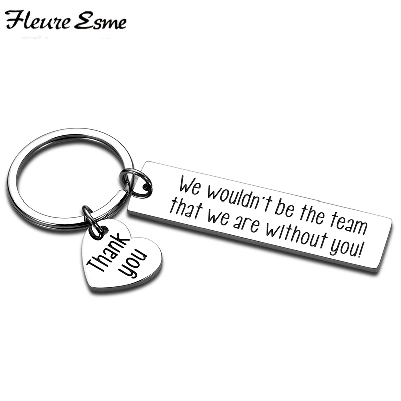 

Thank You Gifts Keychain for Colleague Coworker Leaving Retirement Gift Key Chain Ring Retired Stainless Steel Employee Card