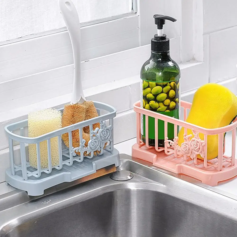 

Home Storage Drain Sink Shelf Kitchen Organizer Soap Sponge Holder Sink Drain Rack Storage Basket Kitchen Gadgets Accessories