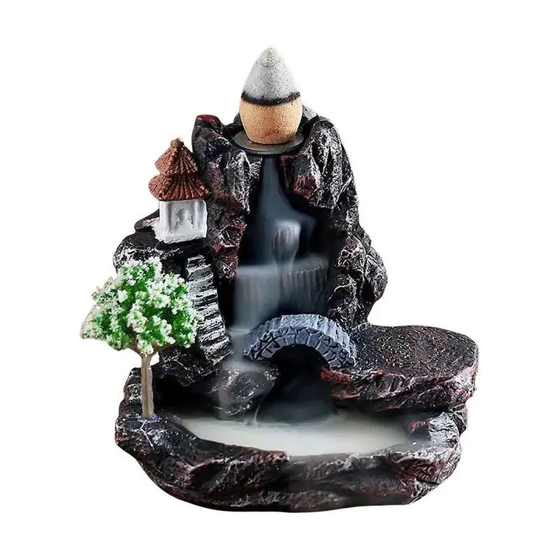 

Backflow Incense Burner Ceramic Backflow Incense Holder Incense Holder Zen Decor for Sandalwood Interior Bedroom Aromatherapy