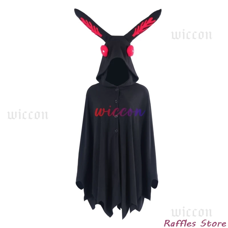 Черный плащ-мотылек карнавальный костюм плащ с капюшоном аниме черная ужасная