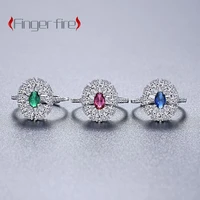 stylish and beautiful silver plated new rings luxury banquet engagement jewelry