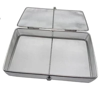 disinfection net basket sterilizing basket with lid stainless steel surgical operating instrument autoclave sterilization box