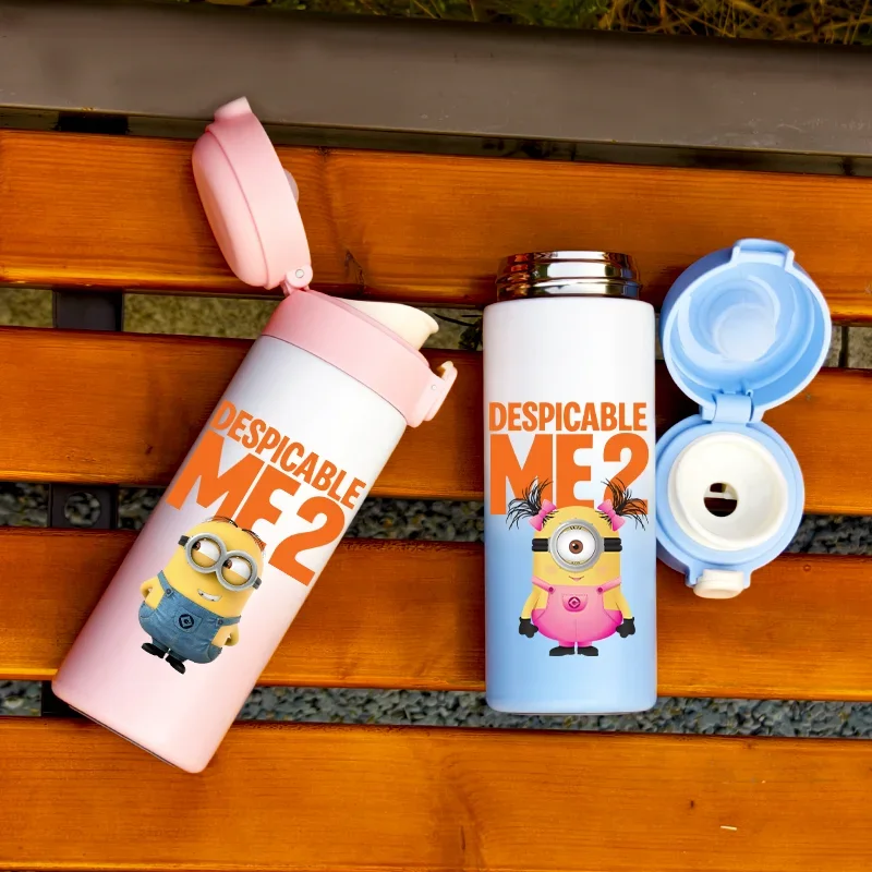 420 мл мультфильм миньоны 304 чашка для воды из нержавеющей стали офис герметичная