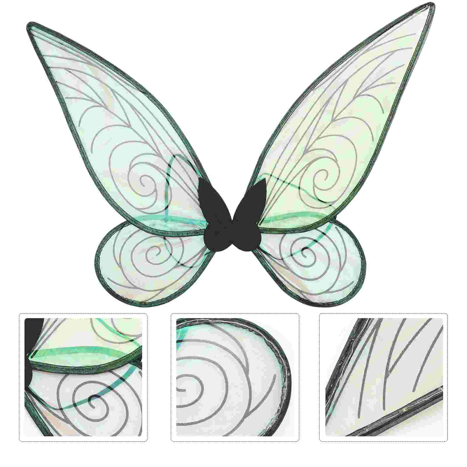 

Costume Wing Cosplay Fairy Props Angels Photo Accessory Prop Play Role Elf Party Birthday Batbigdress Set Fake Luminous