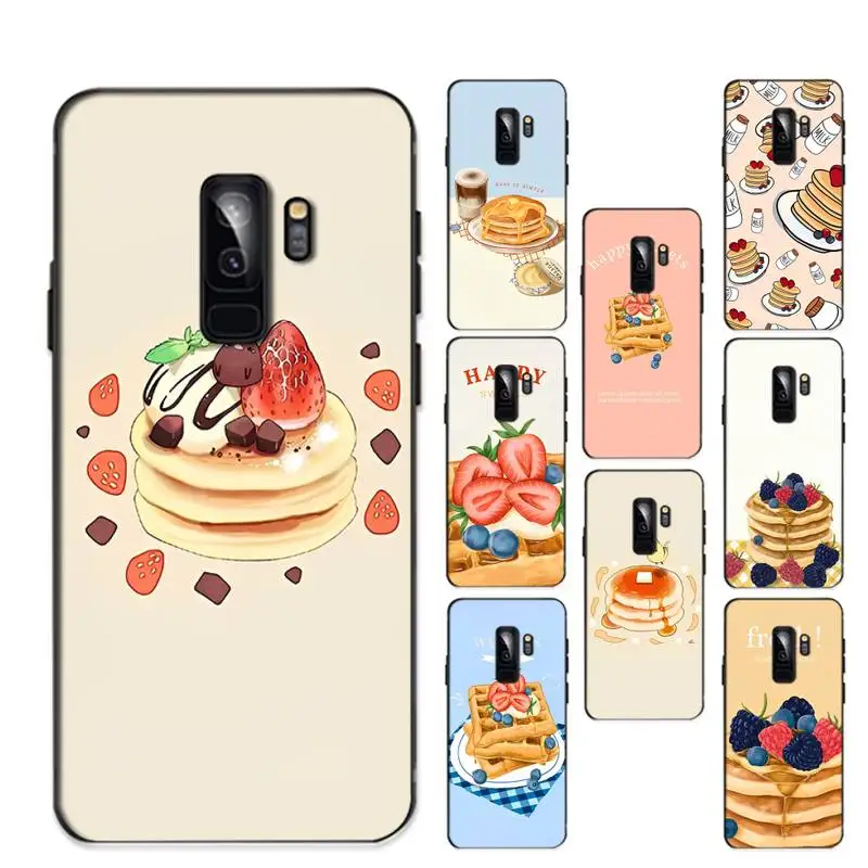 

Korean Labe Toast Bread Waffle Phone Case for Samsung S20 lite S21 S10 S9 plus for Redmi Note8 9pro for Huawei Y6 cover