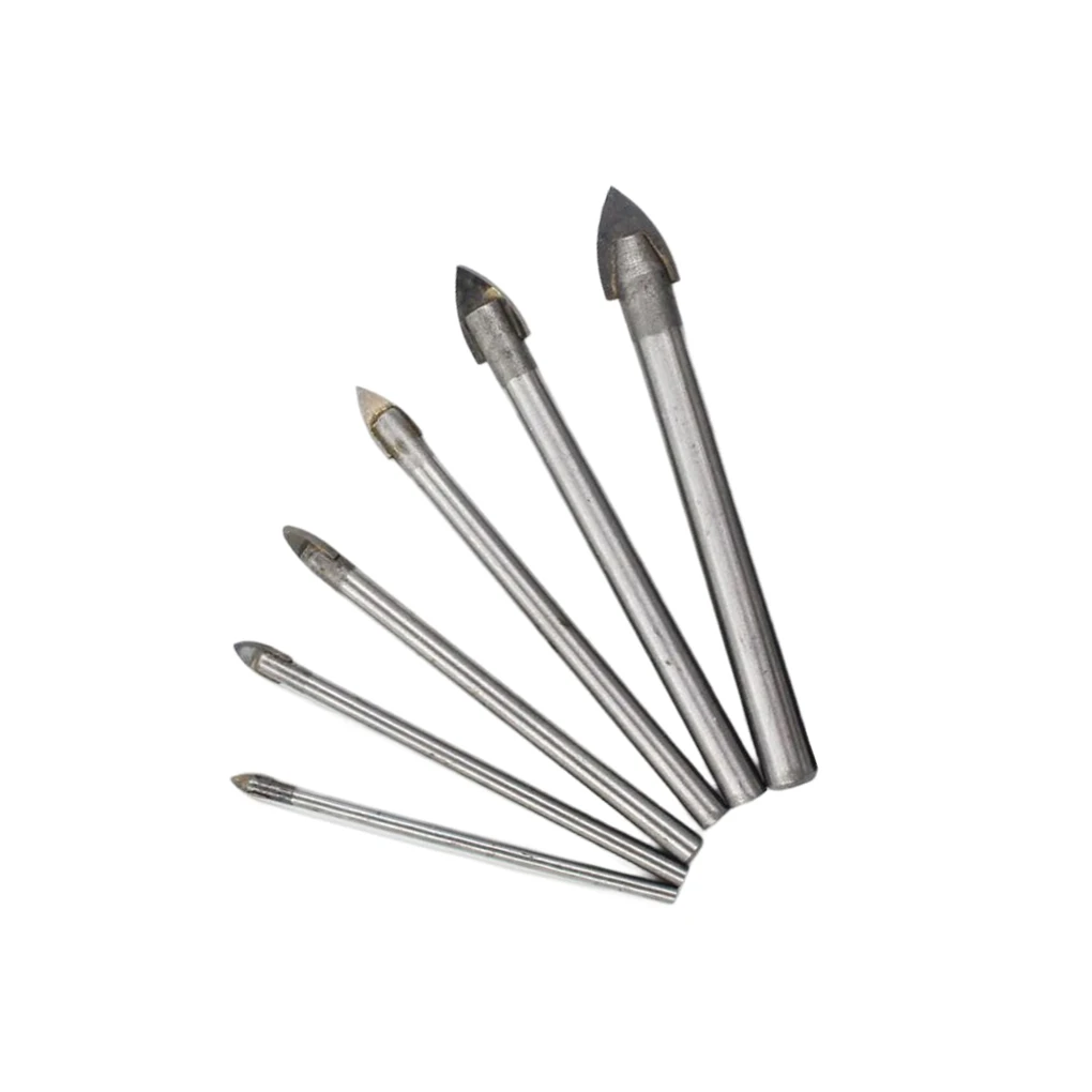 

Triangular Drill Bits Set Metal Home Factory Industrial Glass Making Drilling Holes Handheld Tools Accessories 7Pcs