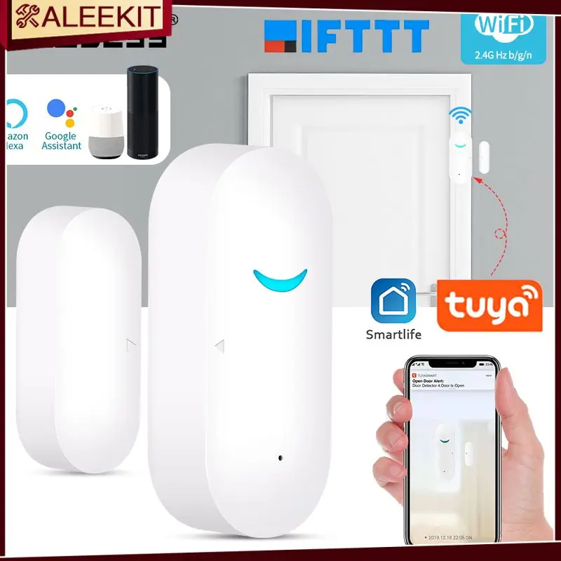 

Wifi Wifi Door Sensor Curtain Open / Closed Detectors Tuya Smart Automation Wireless Window Alarm Sensors Works For Google