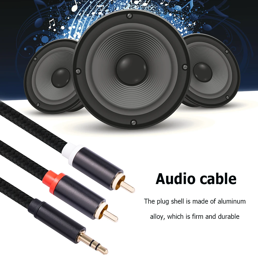 

RCA кабель HiFi стерео 2RCA на 3,5 мм аудио кабель AUX Jack 3,5 мм Y сплиттер для усилителей домашнего кинотеатра телефонный динамик сабвуфер