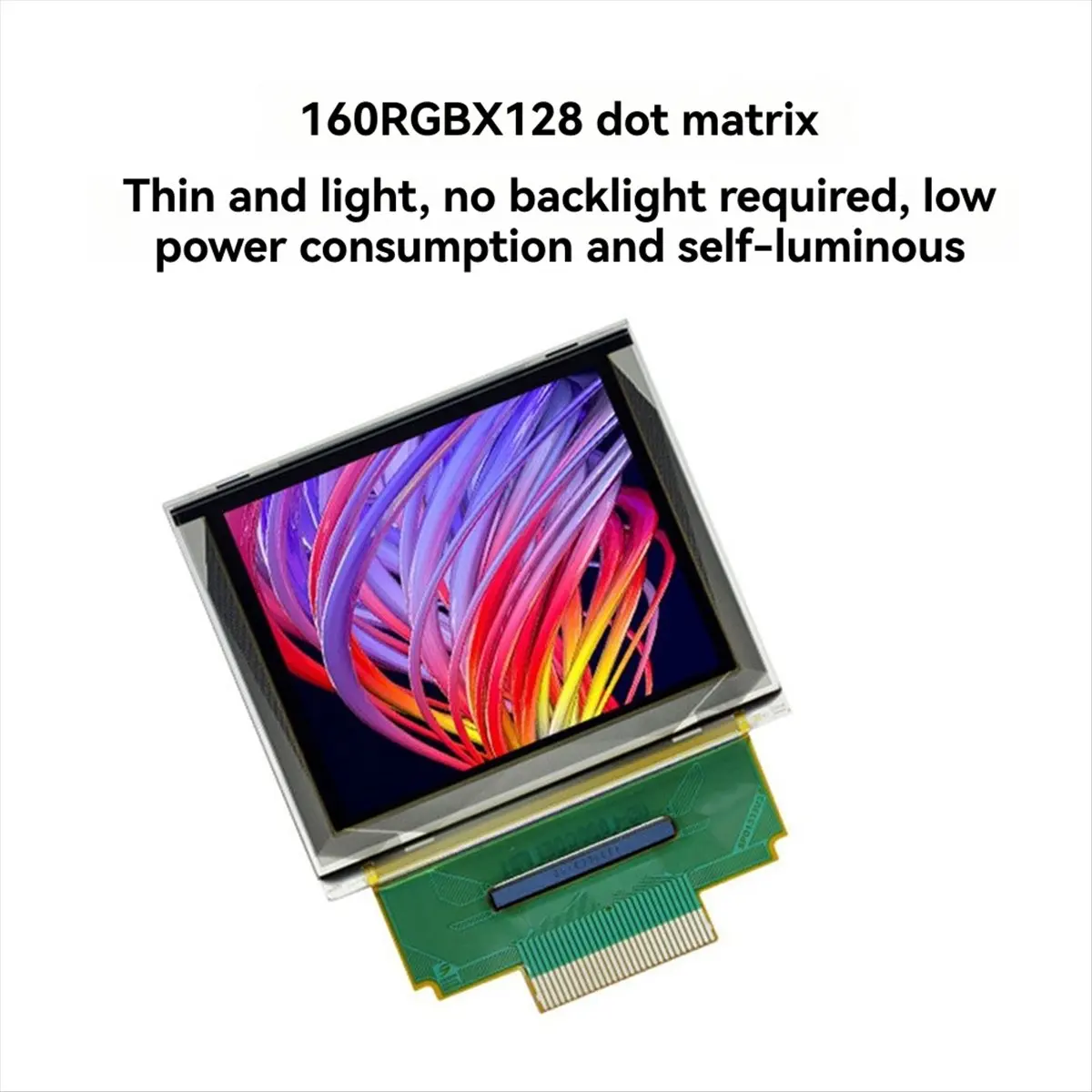 Фото N34R-1,69-дюймовый цветной OLED-дисплей с разрешением 262K, 30-контактный интерфейс, драйвер PM SSD1333, поддержка SPI/I2C/Parallel, 160X128 RGB №5
