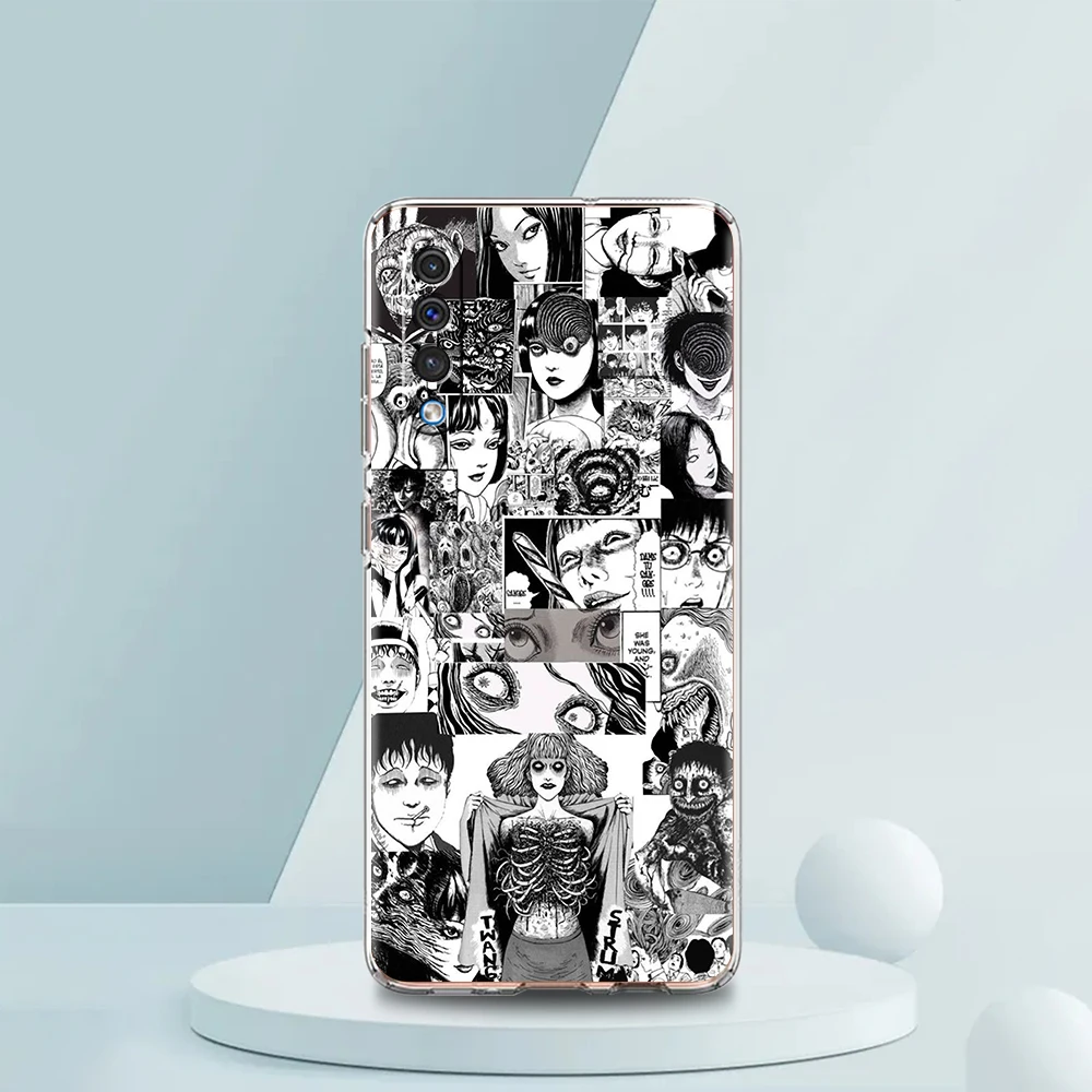 Junji Ito Terror Horror Transparent Phone Case for Samsung Galaxy A12 A02 A03S A50 A70 A10 A10S A20 A30 A40 Luxury Soft Cover