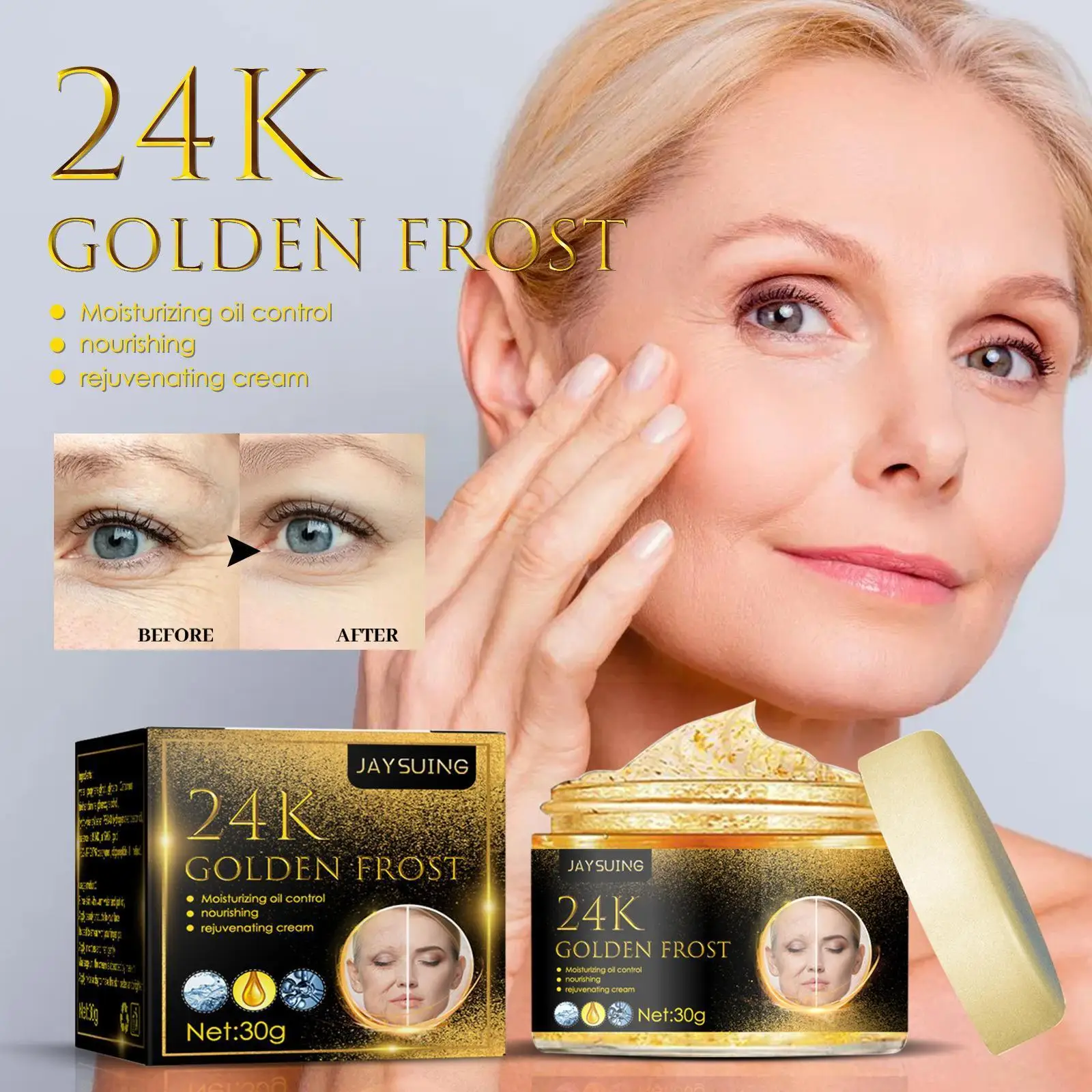 

30g Face Cream Collagen Anti-wrinkle 24k Gold Serum Cream Cream Whitening Anti-aging Moisturizing P1v8