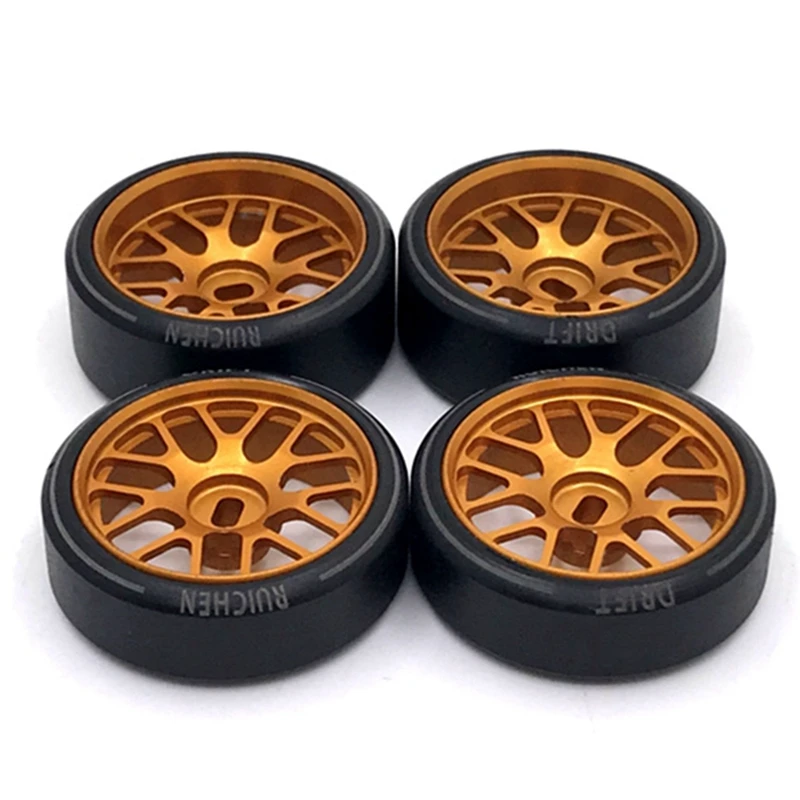 

4Pcs Metal Wheel Rim Hard Plastic Drift Tire Tyres For Wltoys 284131 K969 K989 P929 Mini-Z 1/28 RC Car Upgrades Parts