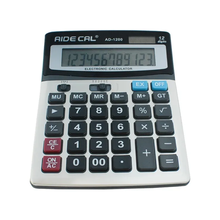 

Scientific solar calculator Calculate commercial use counting 12-digit powered 2-in-1 solar calculator or button battery