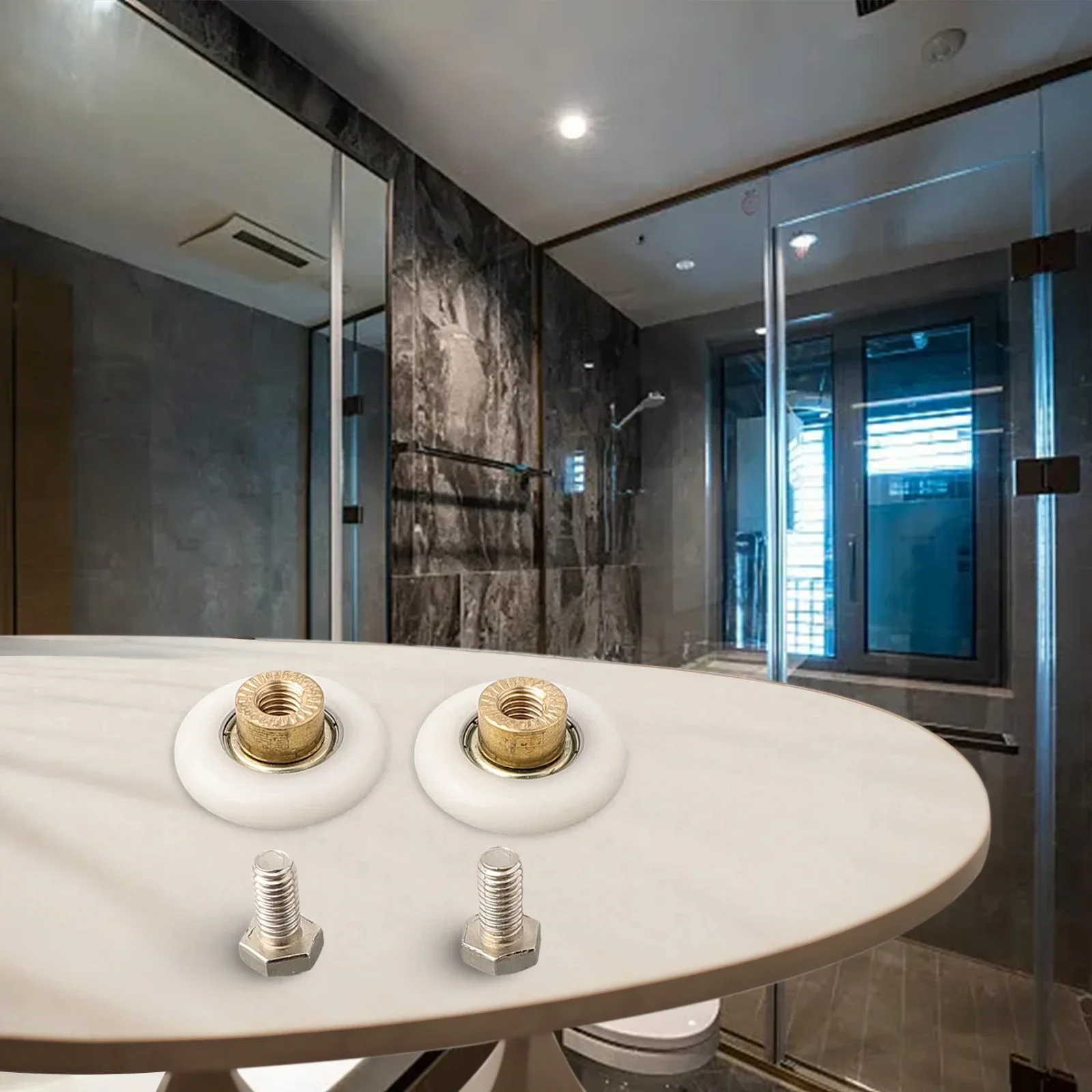 2 шт. одиночные ролики для душевой двери с винтами