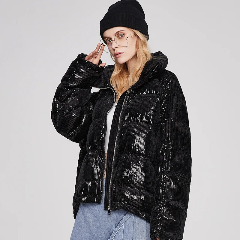 JAZZEVAR 2022 Winter Thickening 90 White Duck Down Filling Fashionable Design Elegant Women's Coat Crop Puffer Jacket Women