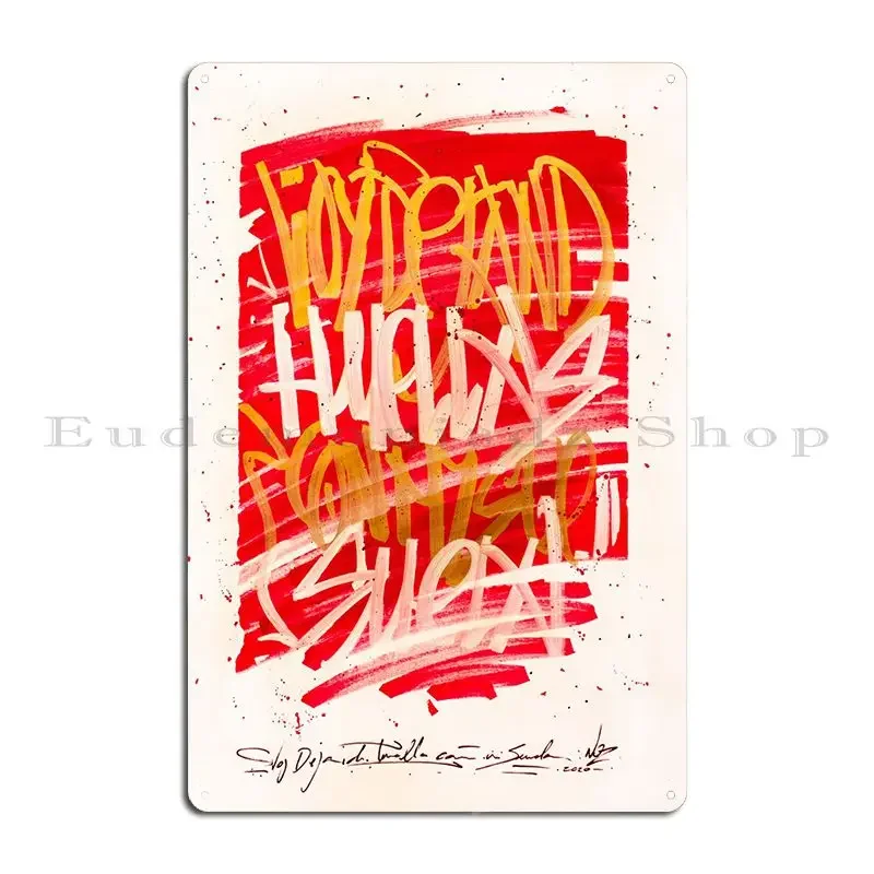Djeando Huella металлическая табличка кухня создать гараж кинотеатр дизайн жестяная