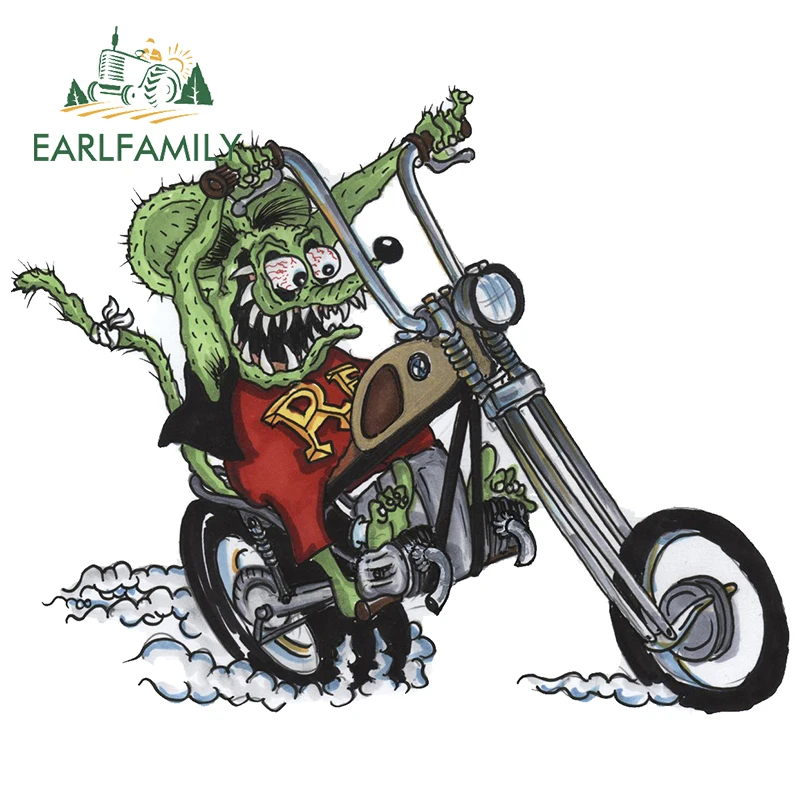 EARLFAMILY 13 см x 11,9 см забавная Крыса Fink Автомобильная Наклейка виниловая оконная декорация бампера для автомобиля гоночная переводная картинка мотоциклетные наклейки