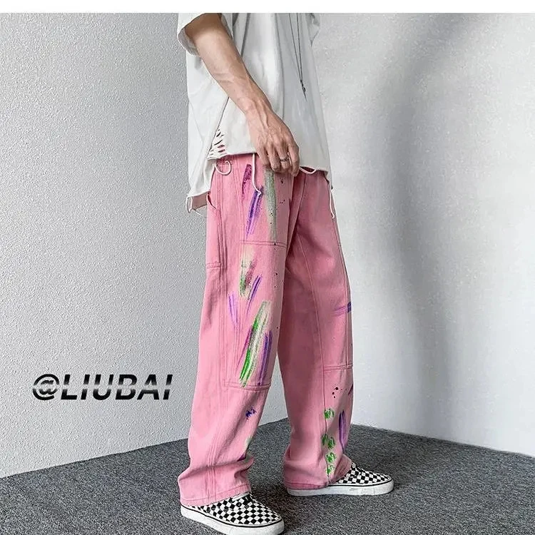 Denim Trousers Male Jeans Pants Baggy Jeans For Men 2022 Autumn Loose Casual Wide Leg Jeans Korean Streetwear Hip Hop Woman