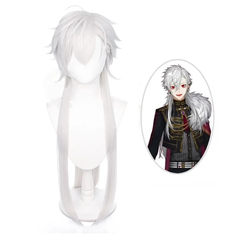 Nijisanji геймер vtuber Kuzuha парик для косплея унисекс серебристо-серый короткие волосы