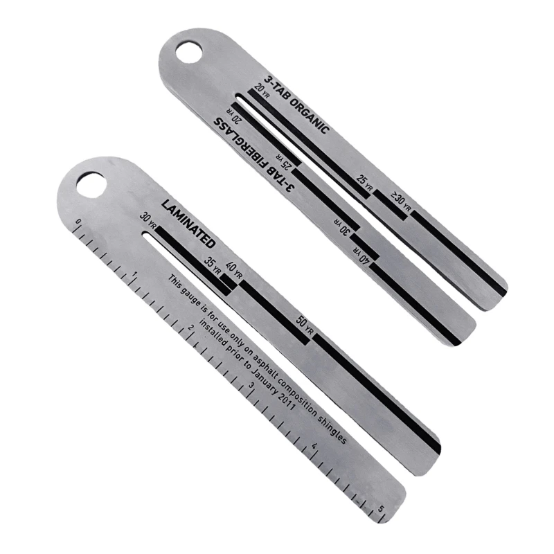 

K1KA Roof Shingles Roofing Measuring Tool Roof Snake Tool Roofing Tools for Measures & Analyze The Thickness of Shingle