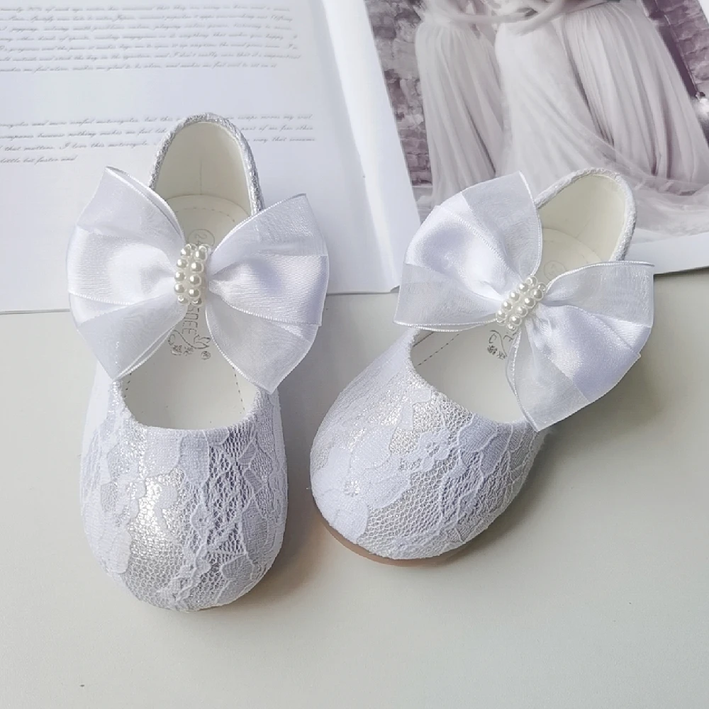 

Girls' Flats Mary Jane Flower Girl Shoes Lace Princess Shoes Wedding Dress Shoes Toddler(9m-4ys) Little Kids(4-7ys) Girl Shoes