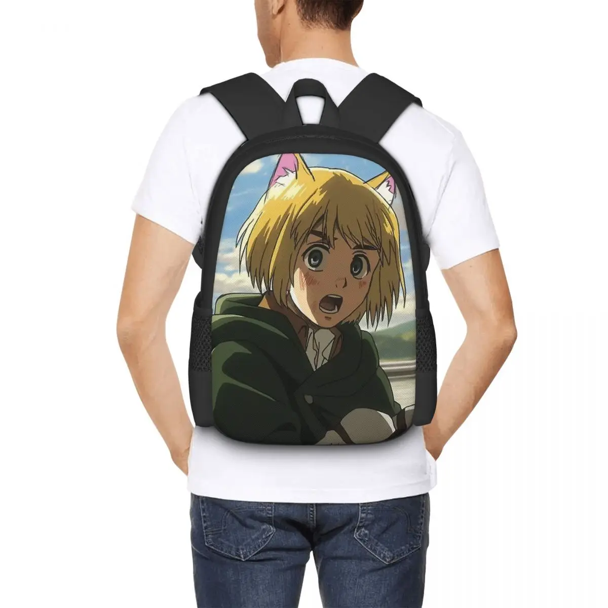Catboy Armin Supremacy Backpack for Girls Boys Travel RucksackBackpacks for Teenage school bag