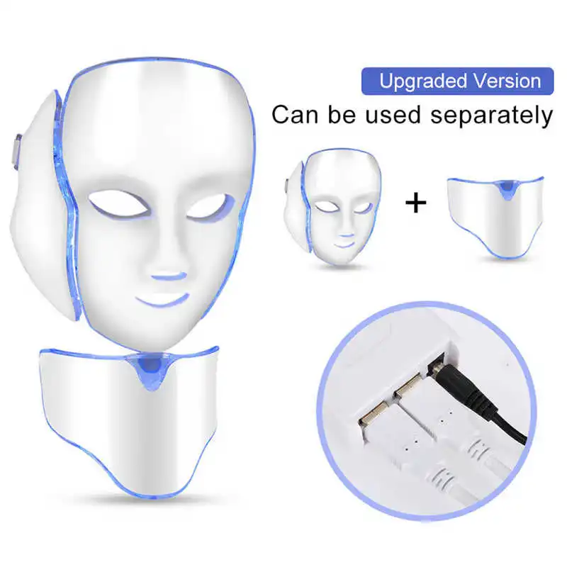 

7 Colors LED Light Therapy Facial Mask Fade Spot Anti-Aging Anti Wrinkle Acne Removal Deep Nutrition Skin Rejuvenation Machine