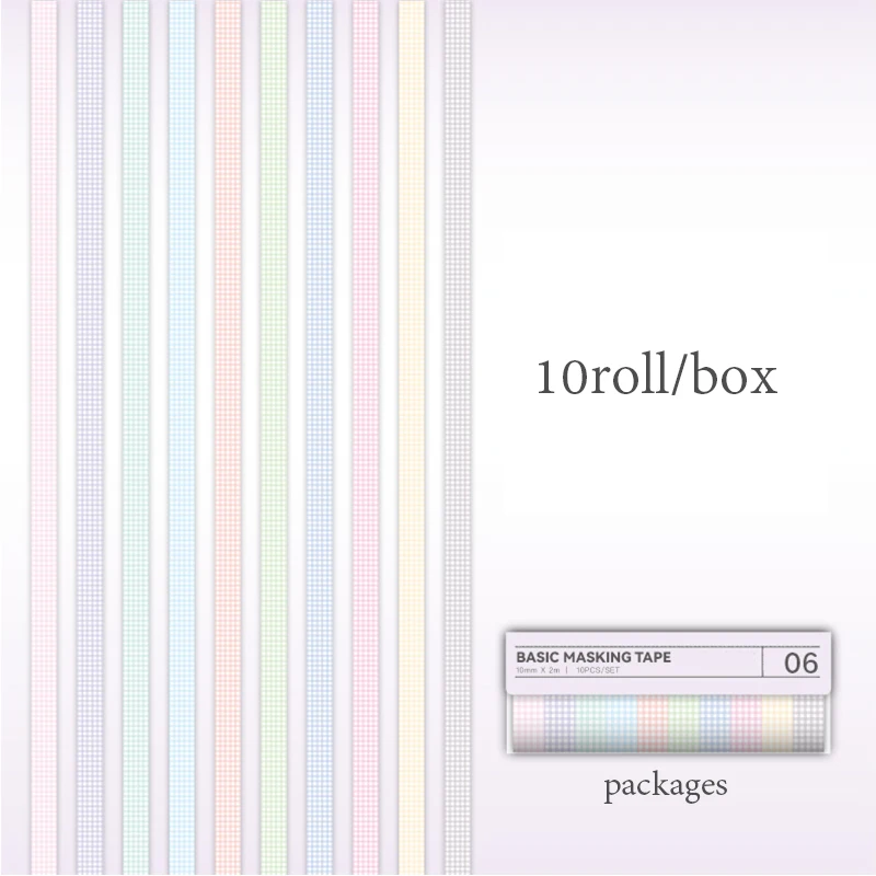 

Бумага Mr., 6 стилей, 10 рулонов/коробка, комбинация базового стиля и бумажной ленты, декоративные наклейки на ленту для скрапбукинга на основе коллажа