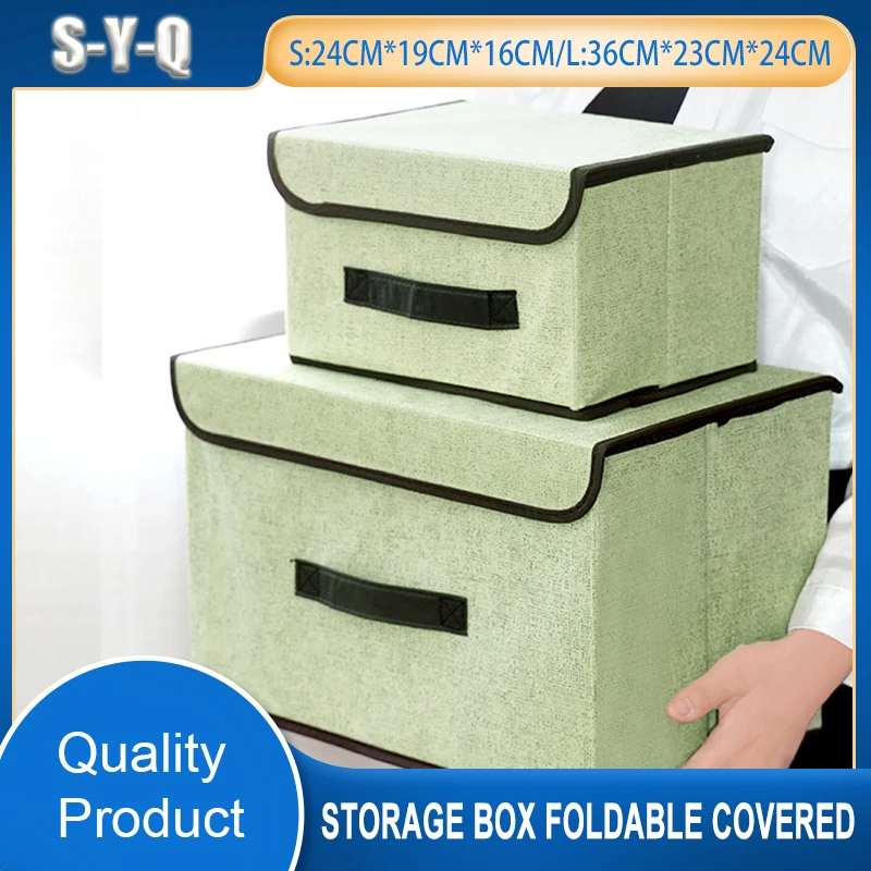 

Складной ящик для хранения, пыленепроницаемый нетканый ящик для хранения одежды, книг, игрушек, одеял, маленький контейнер для хранения вещ...