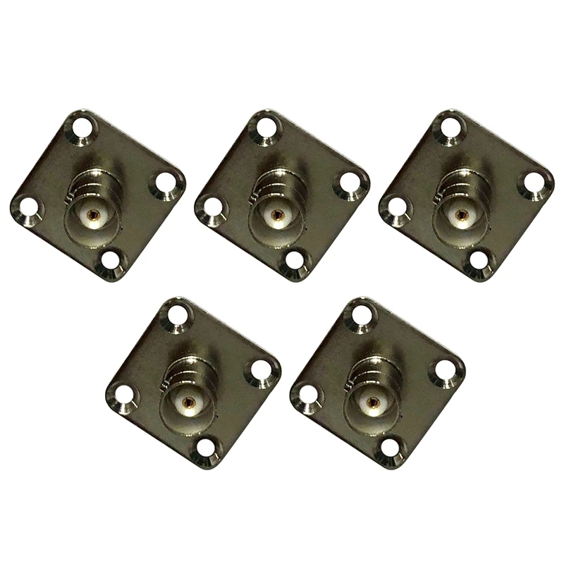 

5Pcs TNC Connector TNC-50KF Flange Mount Square Plate Fixed Coaxial Connector Q9-KF Female Connector Adapter