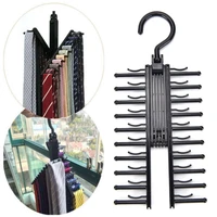adjustable 360 degree rotating 20 rows tie rack top quality belt scarf neckties hanger holder multifunctional closet organizer