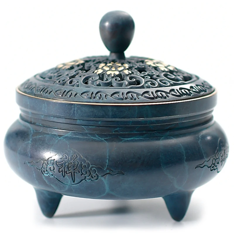 

Incense Burner Pure Copper Domestic Buddha Worship Indoor Aromatherapy Incense Incense Coil Sandalwood Stove Creative Incense