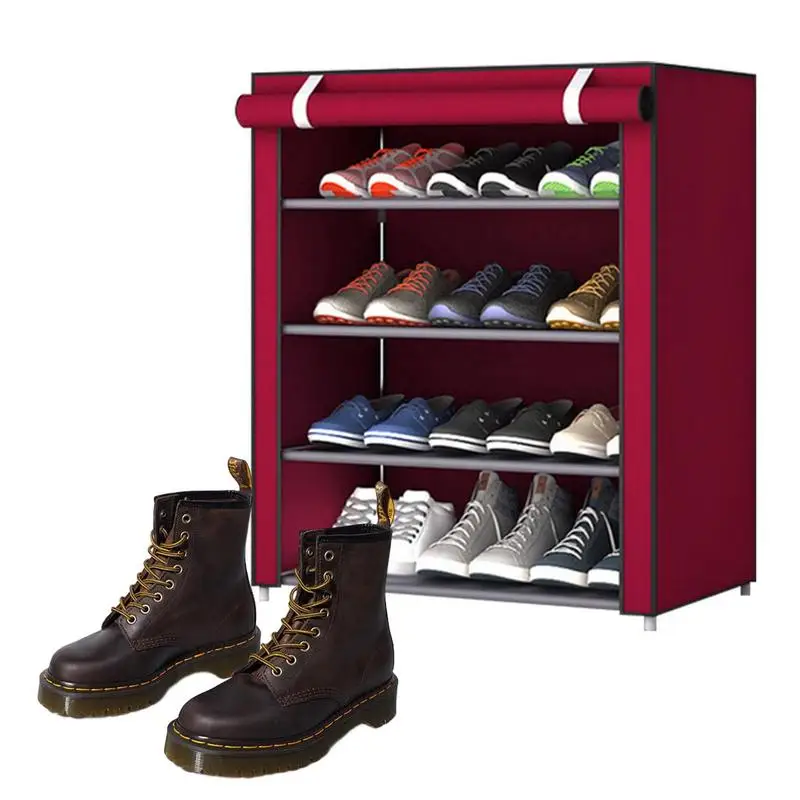 

Shoe Rack Organizer Sturdy Shoe Shelf 5-Tier 8-12 Pairs Of Shoes And Boots Organizer For Entryway School Dormitory Large Storage