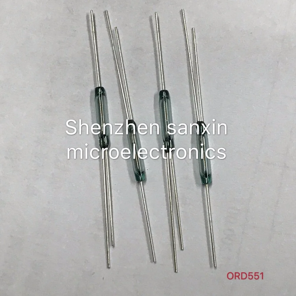 10PCS N/O reed switch magnetic switch ORD551 2.5*14mm normally open and normally closed 3-foot transfer magnetic inductionswith
