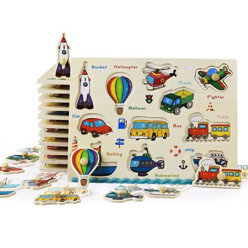 

Wooden Multifunction Children Animal Puzzle Writing Learning Education Toys for Kids Letter Number Friut Shape Puzzles for Kids