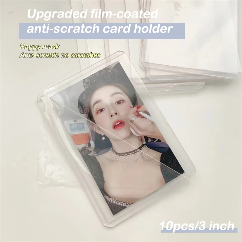 

10PCS Korean Style Idol Photocard Sleeves Clear Anti-scratch Plastic Collect Holder Goo Card Set Transparent Thicken Cover