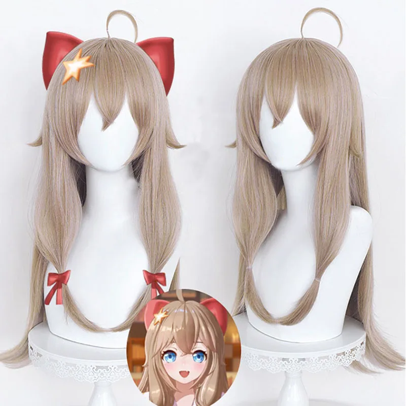 

A-SOUL Diana Vtuber Virtual YouTuber Cosplay Long Brown Curly Heat Resistant Synthetic Hair Wig+ Free Wig Cap