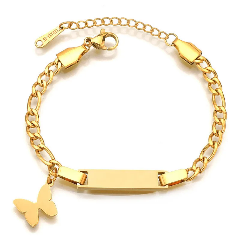 Crown Star Pendant Curved Brand Splice Thick Chain Bracelet For Woman Gold Personnalisee Femme 316L Stainless | Отзывы и видеообзор