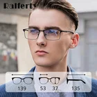 Ralferty компьютерные очки мужские синий светильник, блокирующие очки мужские 0 диоптрий металлические прямоугольные очки оправа с линзами при миопии 2021