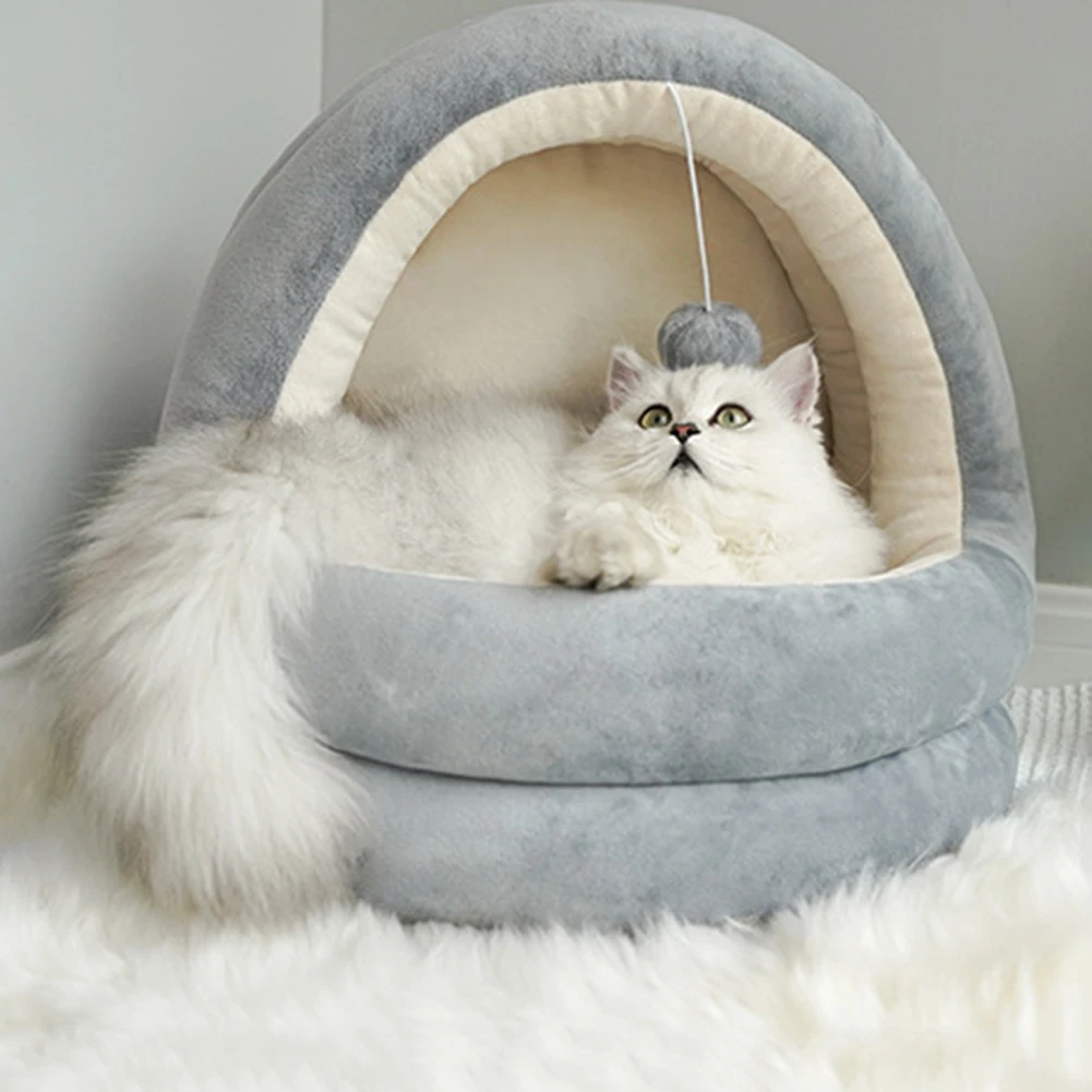 

Warm Soft Bed Cushion Kennel Household Animal Dogs House Collapsible Fleece Pet Nest Decoration for Small Dog Cat