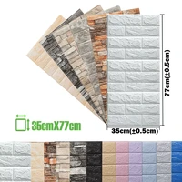 35x77cm foam 3d wall stickers brick self adhesive wallpaper panels home decor living room bedroom decoration bathroom sticker