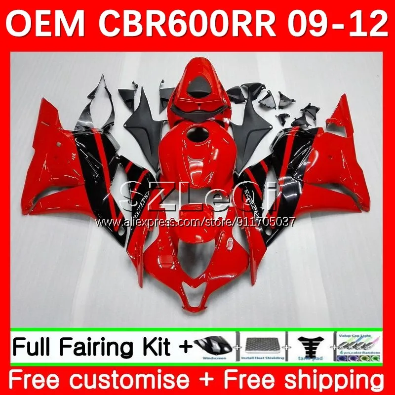 

Red black Injection For HONDA CBR600RR CBR 600CC 600RR 600 CC F5 09 10 11 12 CBR600 RR 2009 2010 2011 2012 Fairings 39LQ.22