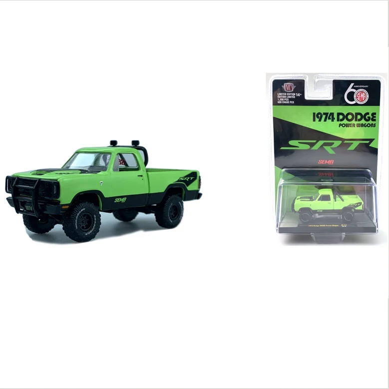 M2 Machines 1/64 1974 Dodge W200 Power Wagon модель автомобиля из сплава редкая коллекция игрушек