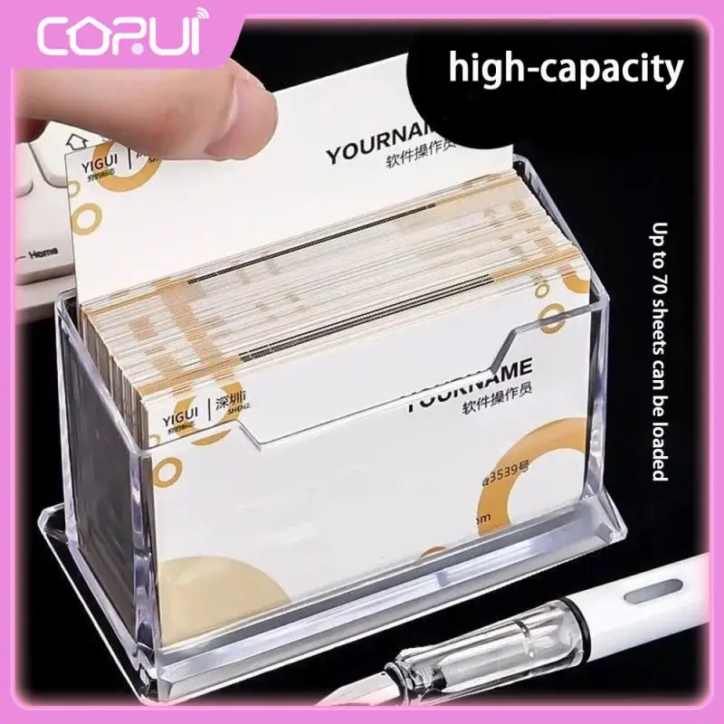

Strong And Sturdy Business Card Rack Multi-grid Storage Desktop Business Card High Capacity Business Card Display Stand Acrylic