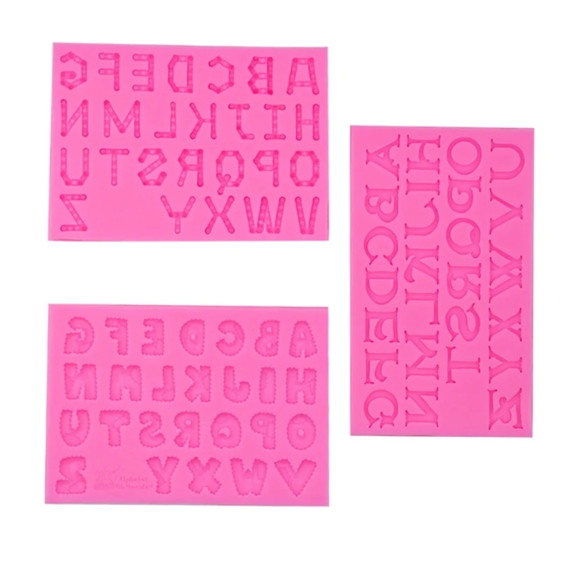 

Letters Baking Manual Glue Dripping Mold Food Grade Silicone Fondant Mould F1FB