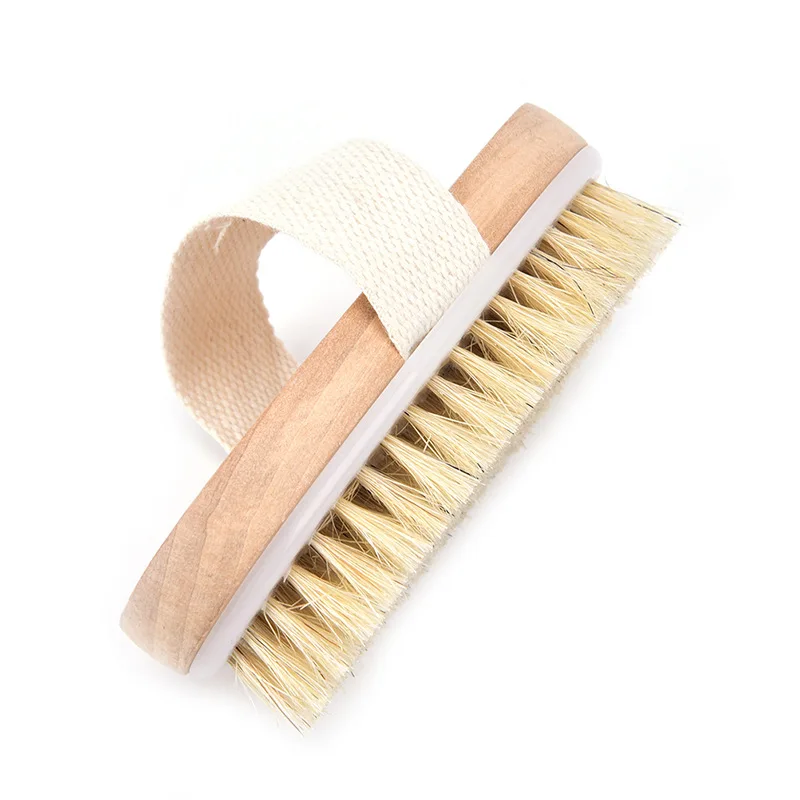 1 Pc Wet Dry Skin Body Natural Bristle Brush Soft SPA Brush Bath Massager Home Worldwide Store images - 6