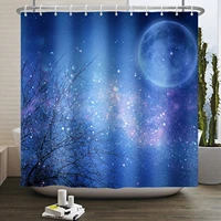 star outer space shower curtain for bathroom decor 180x180cm starry galaxy bathtub set men boys trippy nebula universe planet