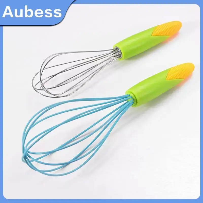 

1pc Cream Washable Labor-saving Manual Egg Beater Durable Convenient Baking Tool Silicone Pp Color Egg Beater Safe Whisk