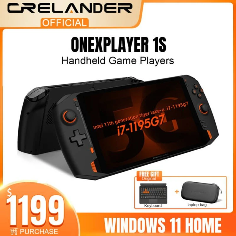 Портативный игровой плеер ONEXPLAYER 1S 8 4 дюймовый сенсорный экран Core i7 11-го поколения